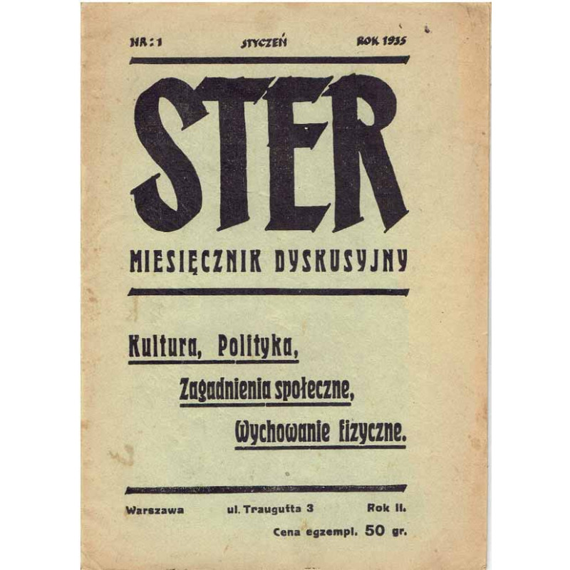 Ster. Miesięczmnik dyskusyjny. Nr 1, styczeń, 1935