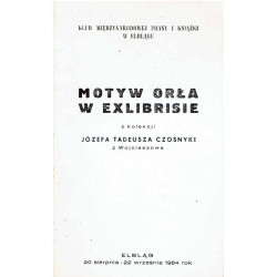 Motyw orła w exlibrisie z kolekcji Tadeusza Czosnyki z Wojcieszowa