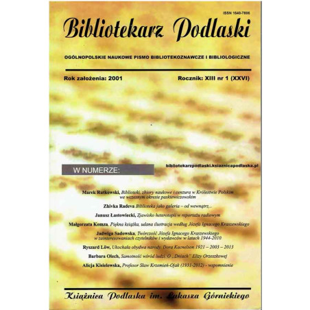 Bibliotekarz Podlaski. Rocznik: XIII nr 1 (XXVI)