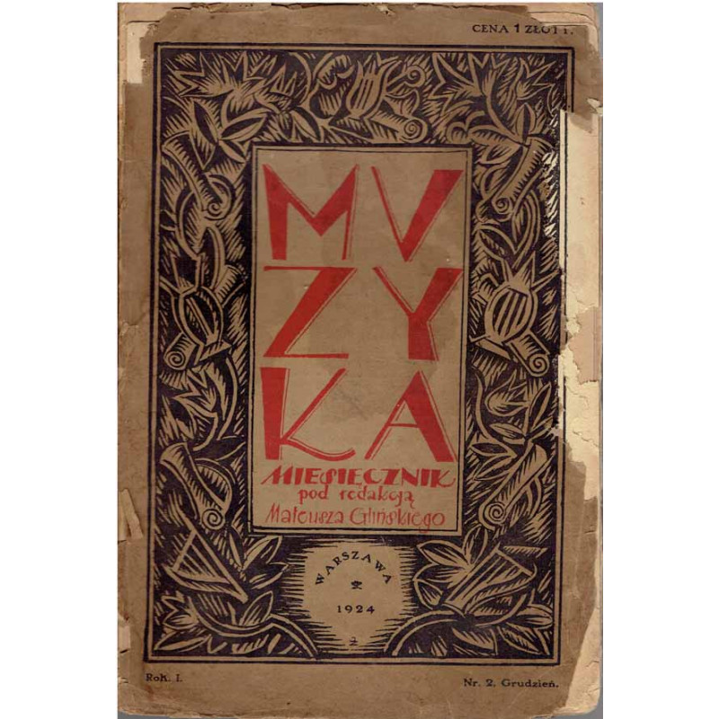 MUZYKA miesięcznik pod redakcją Mateusza Glińskiego, 1924