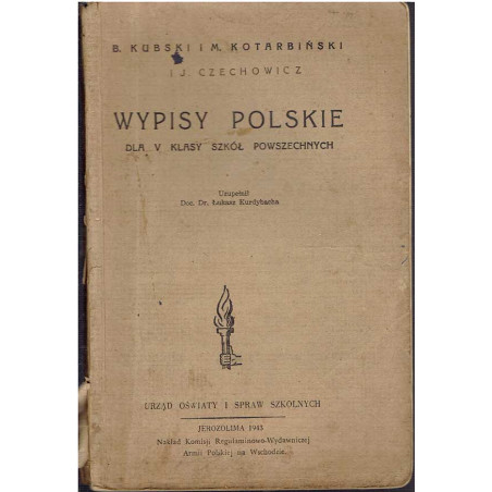 Wypisy polskie dla V klasy szkół powszechnych