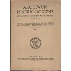 Archiwum mineralogiczne Towarzystwa Naukowego Warszawskiego. Tom XVII (1947)
