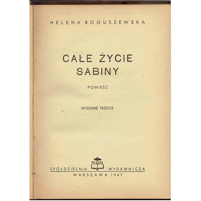 Całe życie Sabiny