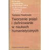 Tworzenie pojęć i definiowanie w naukach humanistycznych