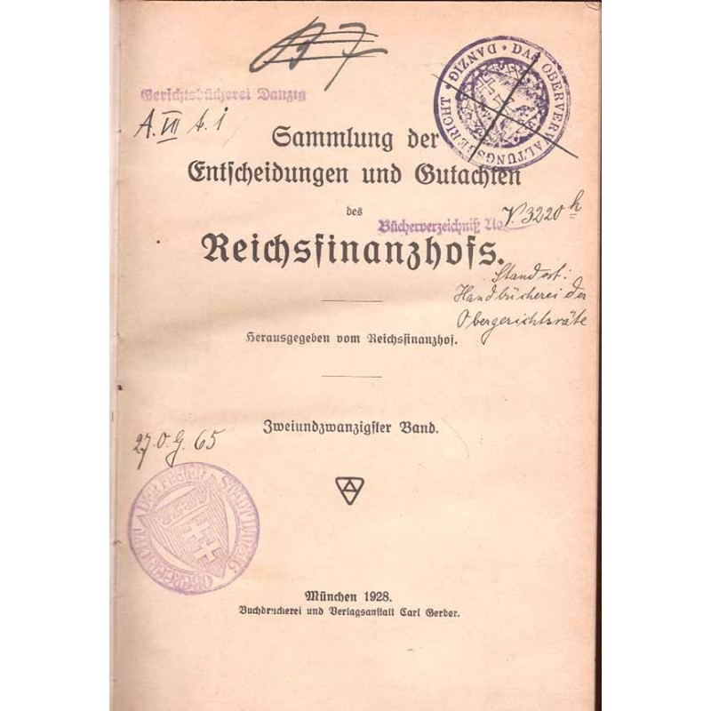 Sammlung der Entscheidungen und Gutachten des Reichsfinanzhofs
