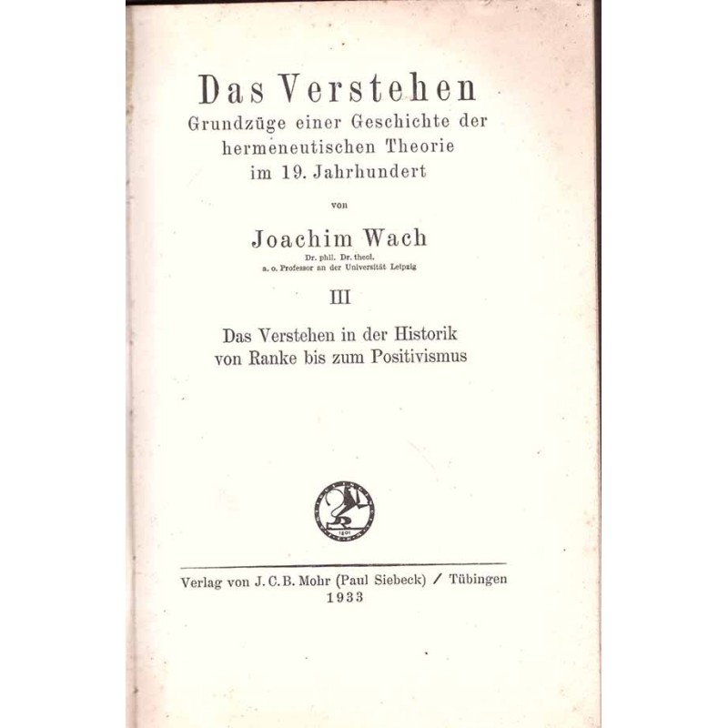 Das Verstehen